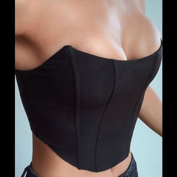 BUSTIERS CORSETS STRAPLESS OFF SHOULDER TANK VEST SEXY CLUBWEAR CROP TOPS - Picture 6 of 8